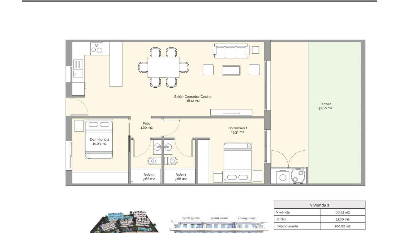 New Build - Apartment / Flat - Finestrat - Golf Piug Campana