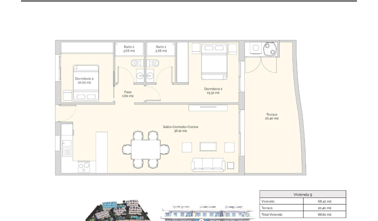 New Build - Apartment / Flat - Finestrat - Golf Piug Campana