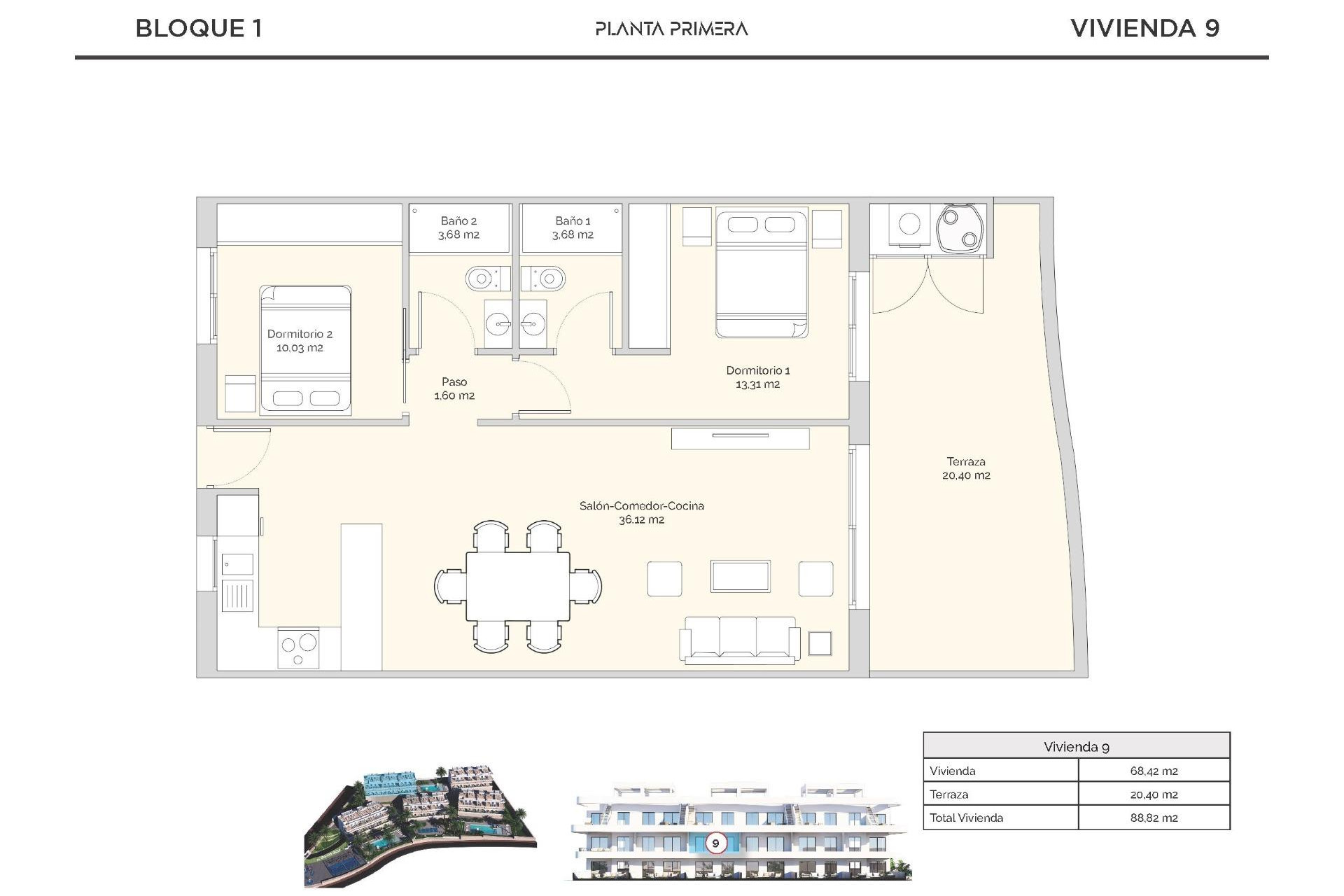 New Build - Apartment / Flat - Finestrat - Golf Piug Campana