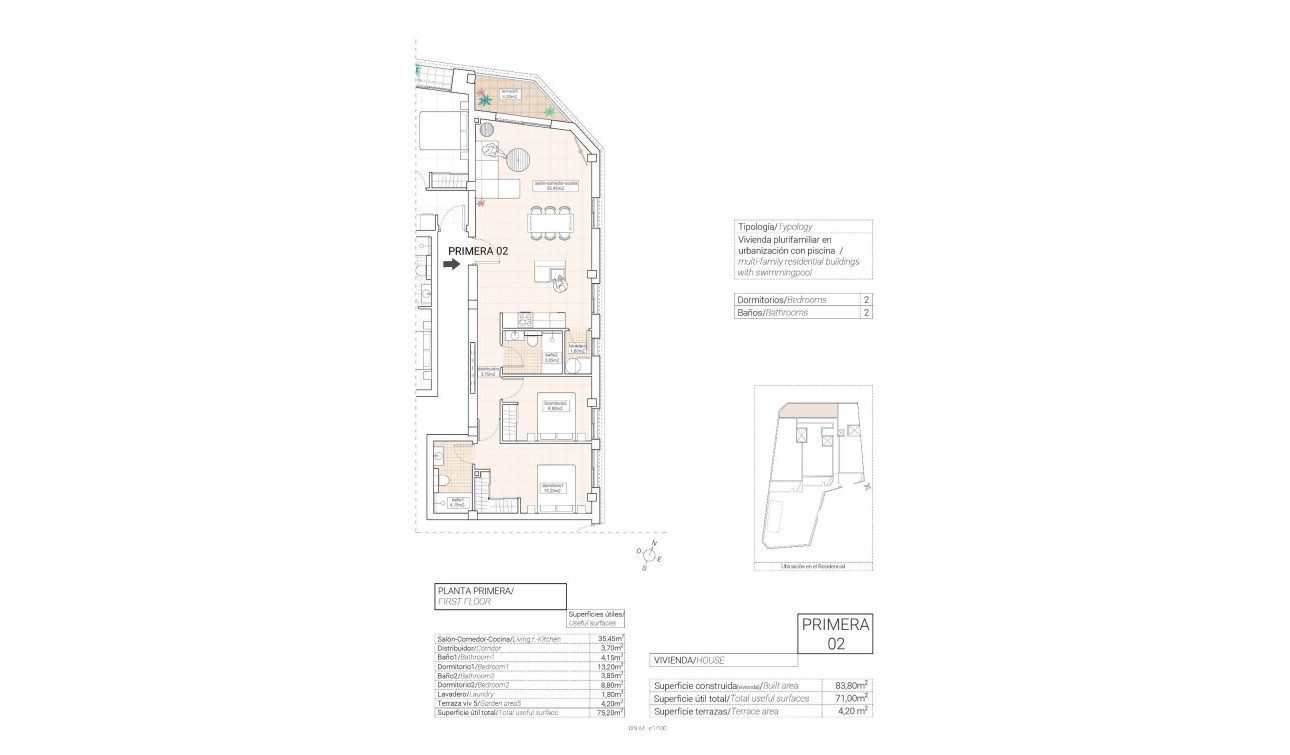 New Build - Apartment / Flat - Hondón de las Nieves - Pueblo