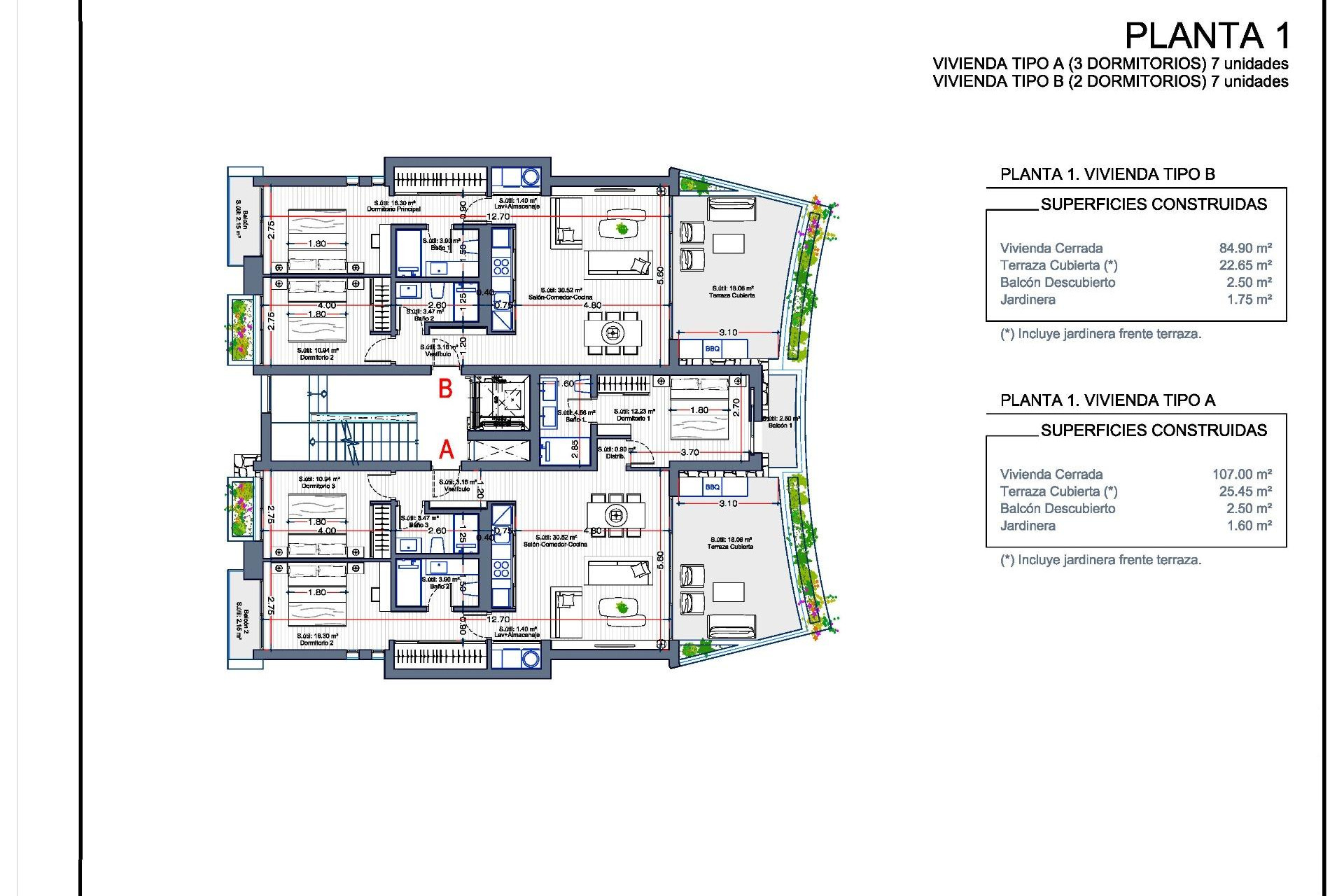 New Build - Apartment / Flat - La Manga Club - Las Orquídeas