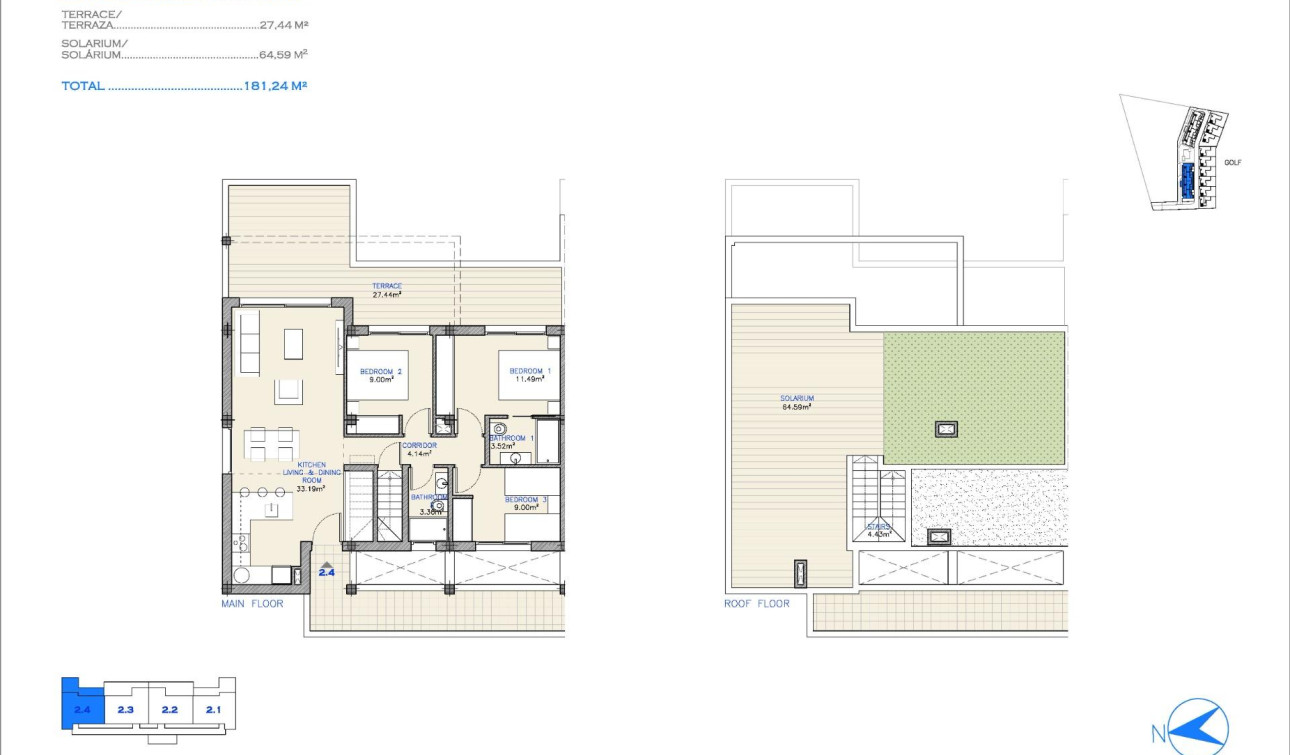 New Build - Apartment / Flat - Los Alcazares - Serena Golf