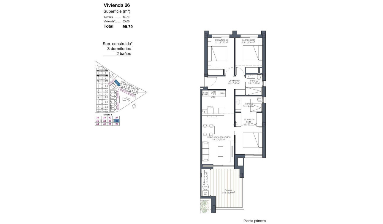 New Build - Apartment / Flat - Los Alcazares - Serena Golf