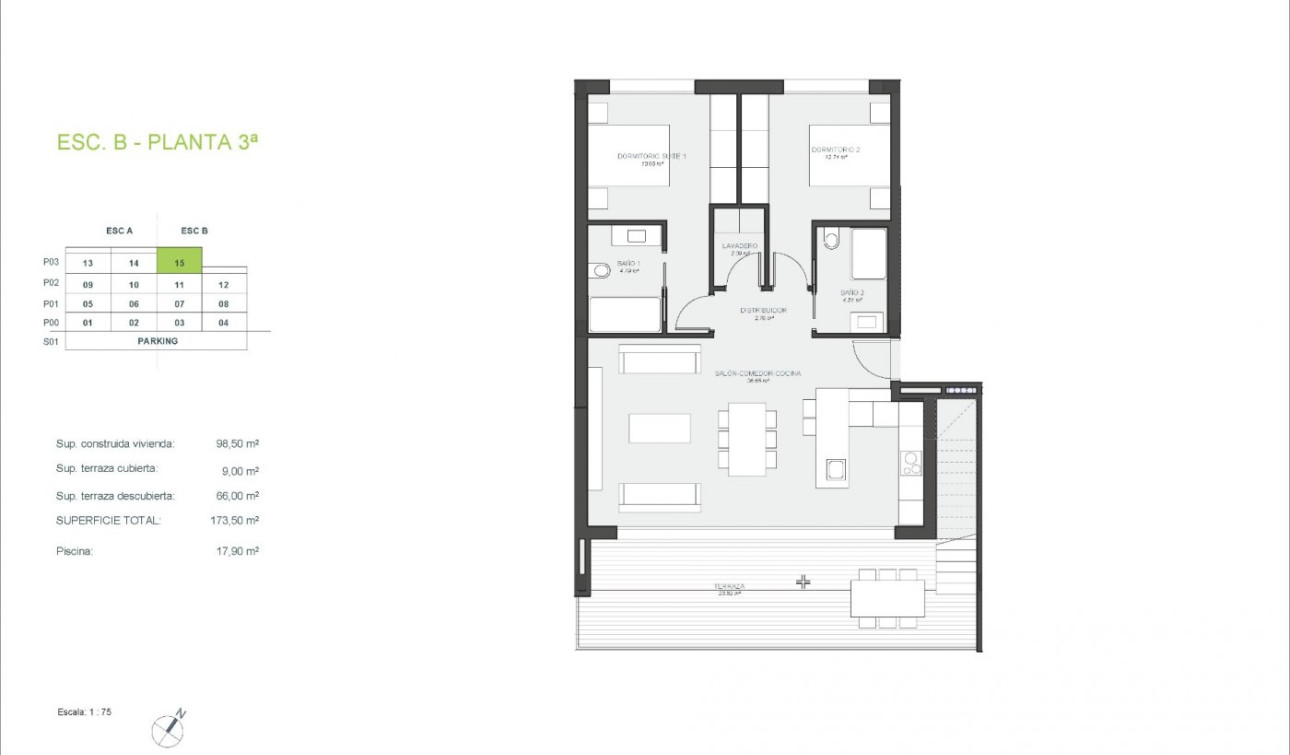 New Build - Apartment / Flat - Orihuela - Las Colinas Golf