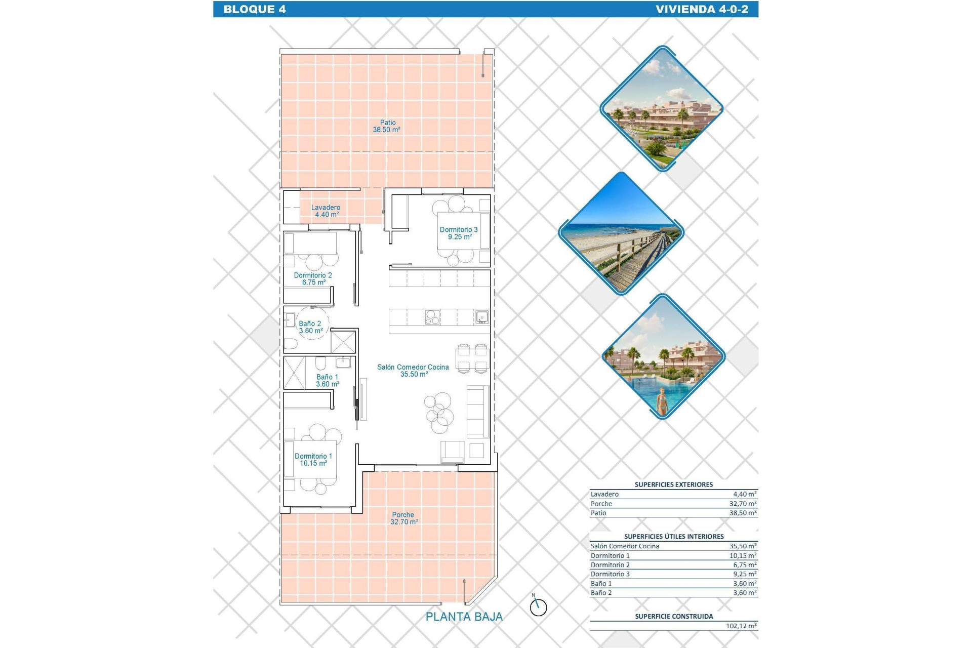 New Build - Apartment / Flat - Pilar de la Horadada - Lo Monte