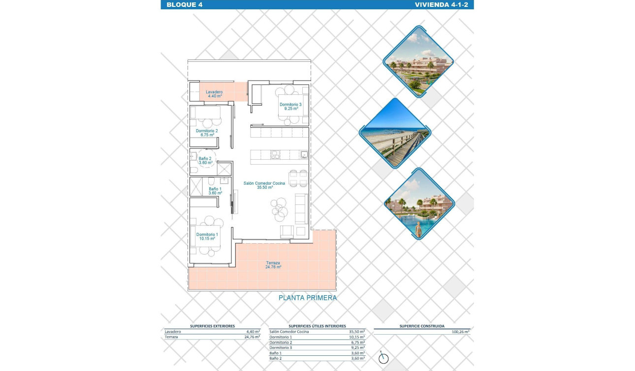 New Build - Apartment / Flat - Pilar de la Horadada - Lo Monte