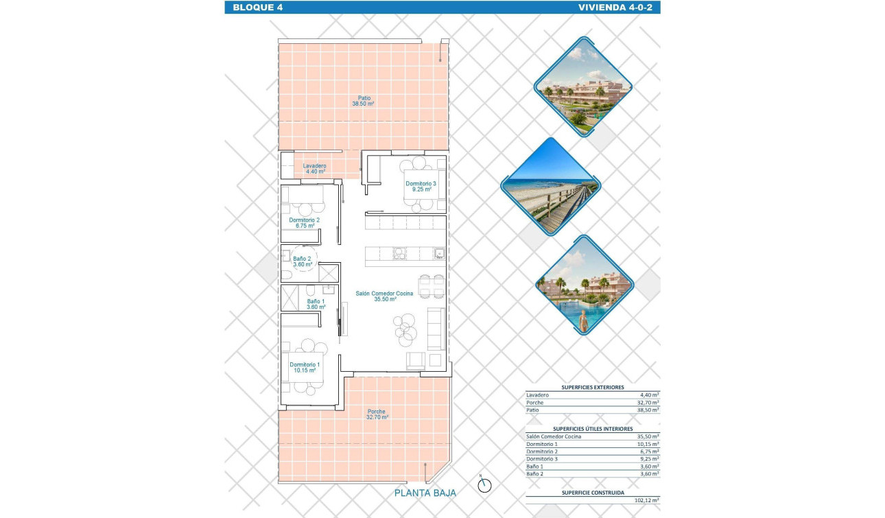 New Build - Apartment / Flat - Pilar de la Horadada - Lo Monte