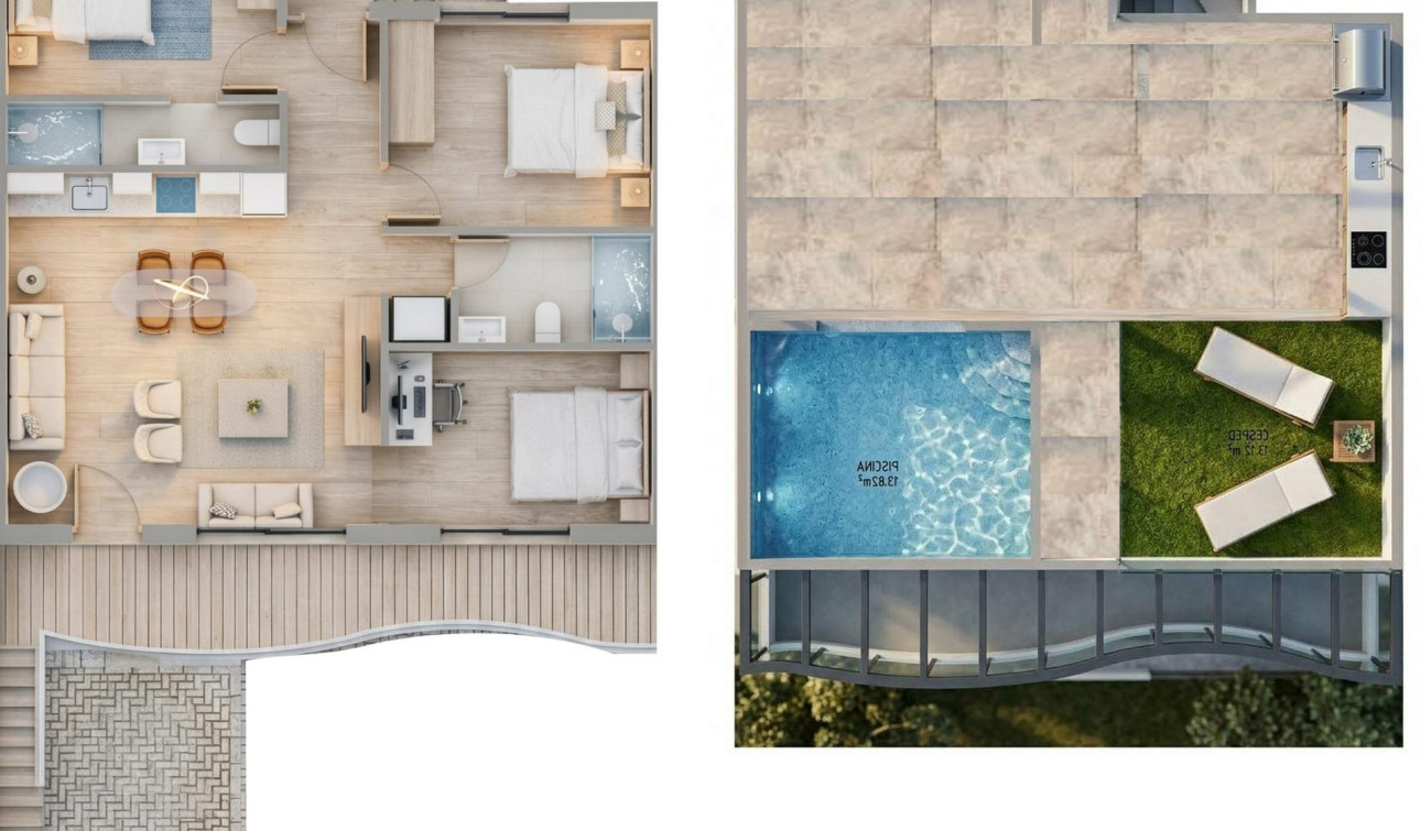 New Build - Apartment / Flat - Pilar de la Horadada - parques de Andromeda