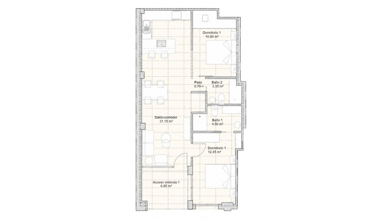 New Build - Apartment / Flat - San Javier - pueblo