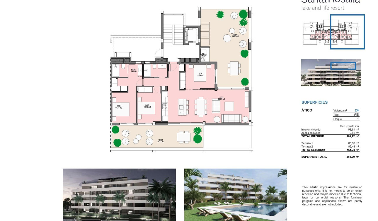 New Build - Apartment / Flat - Torre Pacheco - Santa Rosalia Lake And Life Resort