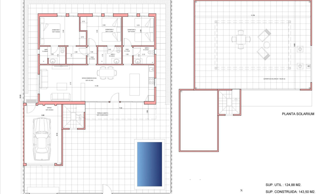 New Build - Detached Villa - Fuente Alamo - La Pinilla