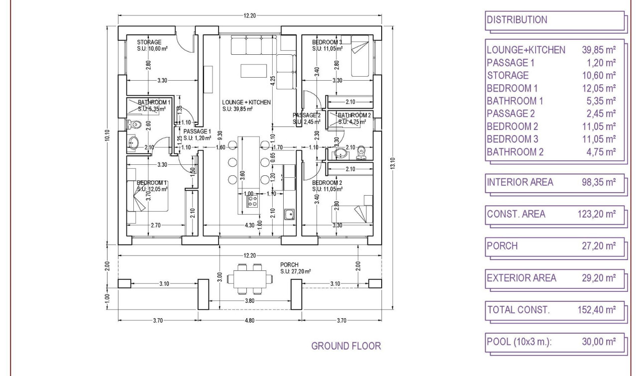 New Build - Detached Villa - Pinoso - Campo