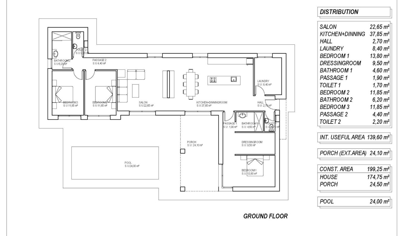 New Build - Detached Villa - Pinoso - Campo