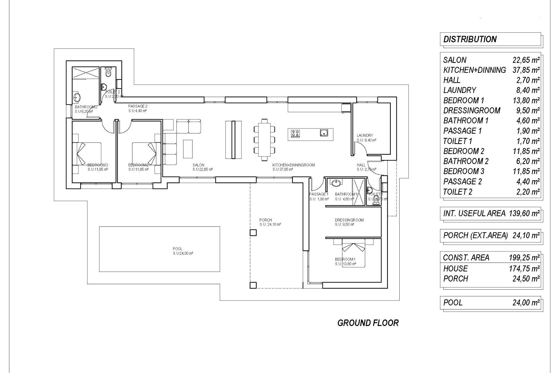 New Build - Detached Villa - Pinoso - Campo