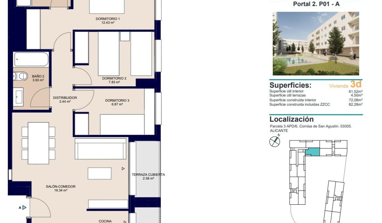 Nieuwbouw Woningen - Appartement / Flat - Alicante - San Agustín