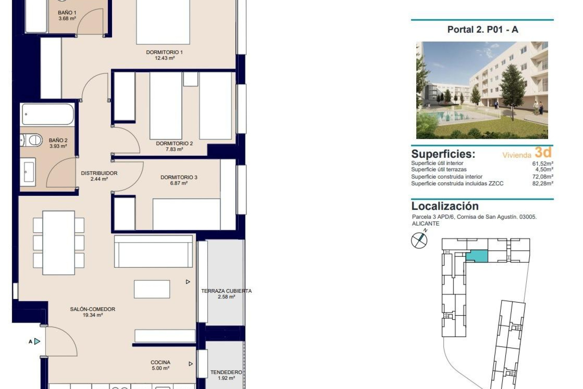 Nieuwbouw Woningen - Appartement / Flat - Alicante - San Agustín