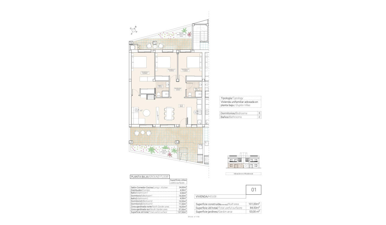 Nieuwbouw Woningen - Bungalow - Hondón de las Nieves - Canalosa