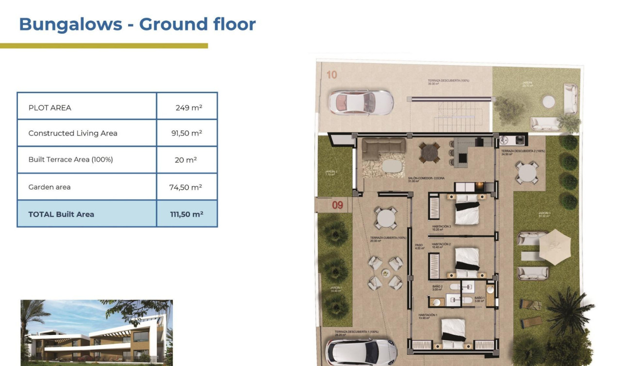 Nieuwbouw Woningen - Bungalow - Orihuela Costa - La Ciñuelica