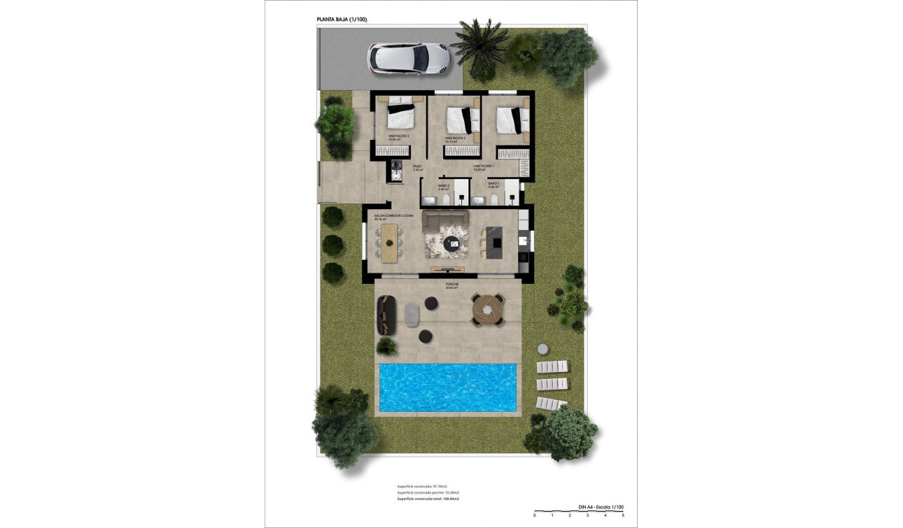 Nieuwbouw Woningen - Vrijstaande villa - Hondón de las Nieves - La Solana