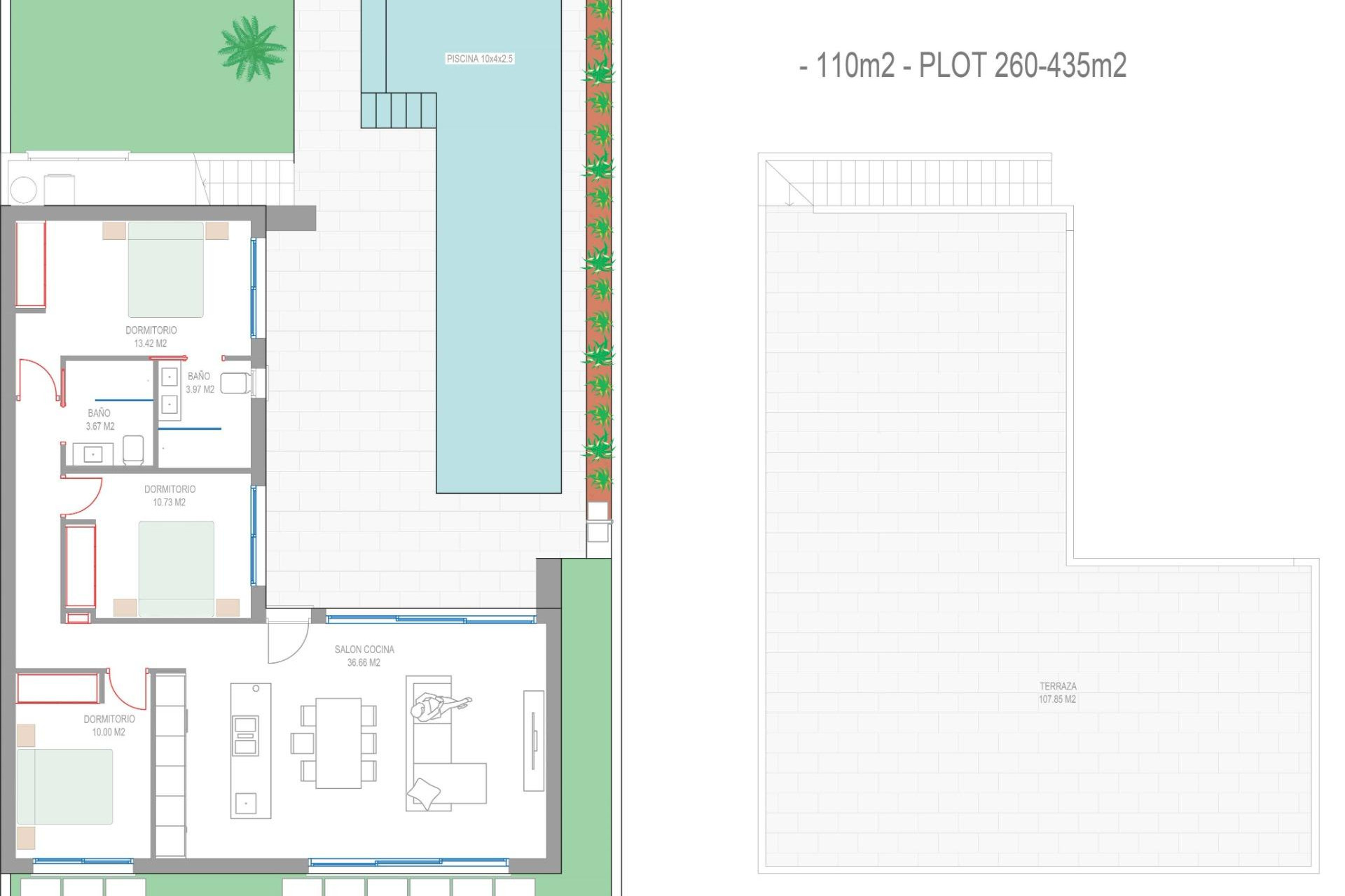 Nieuwbouw Woningen - Vrijstaande villa - San Javier - Parque del doce