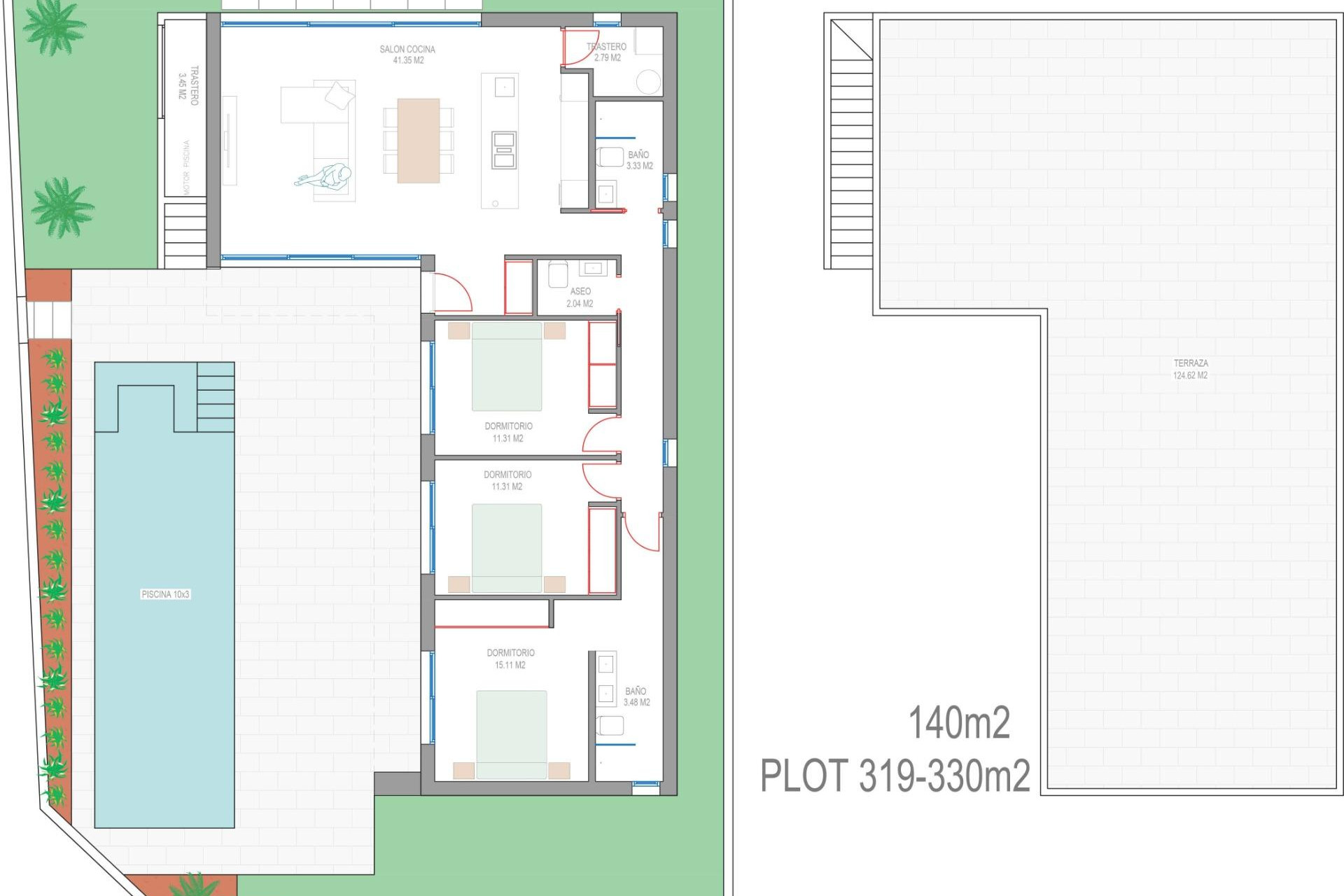 Nieuwbouw Woningen - Vrijstaande villa - San Javier - Parque del doce