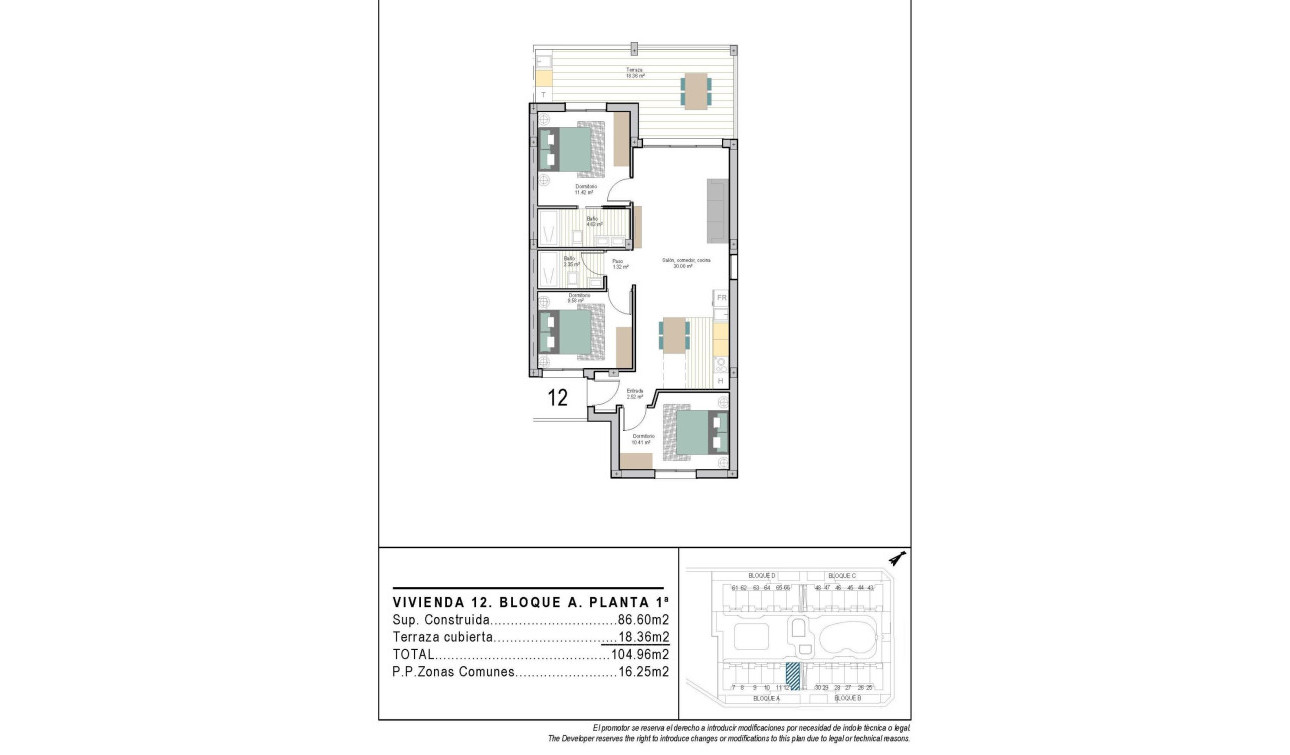 Nouvelle construction - Appartement - Torre Pacheco - San Cayetano