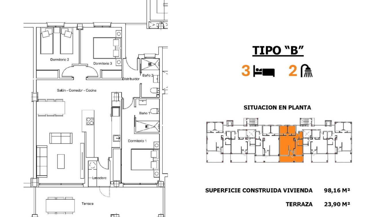 Obra nueva - Apartamento / Piso - San Miguel de Salinas - Pueblo