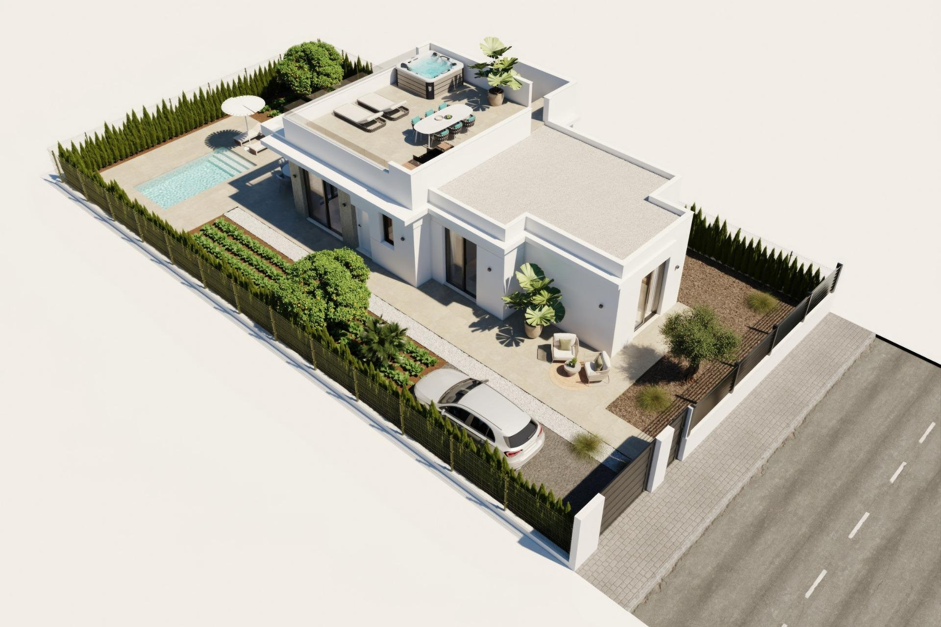 Obra nueva - Villa independiente - Fuente Alamo - Hacienda Del Álamo Golf