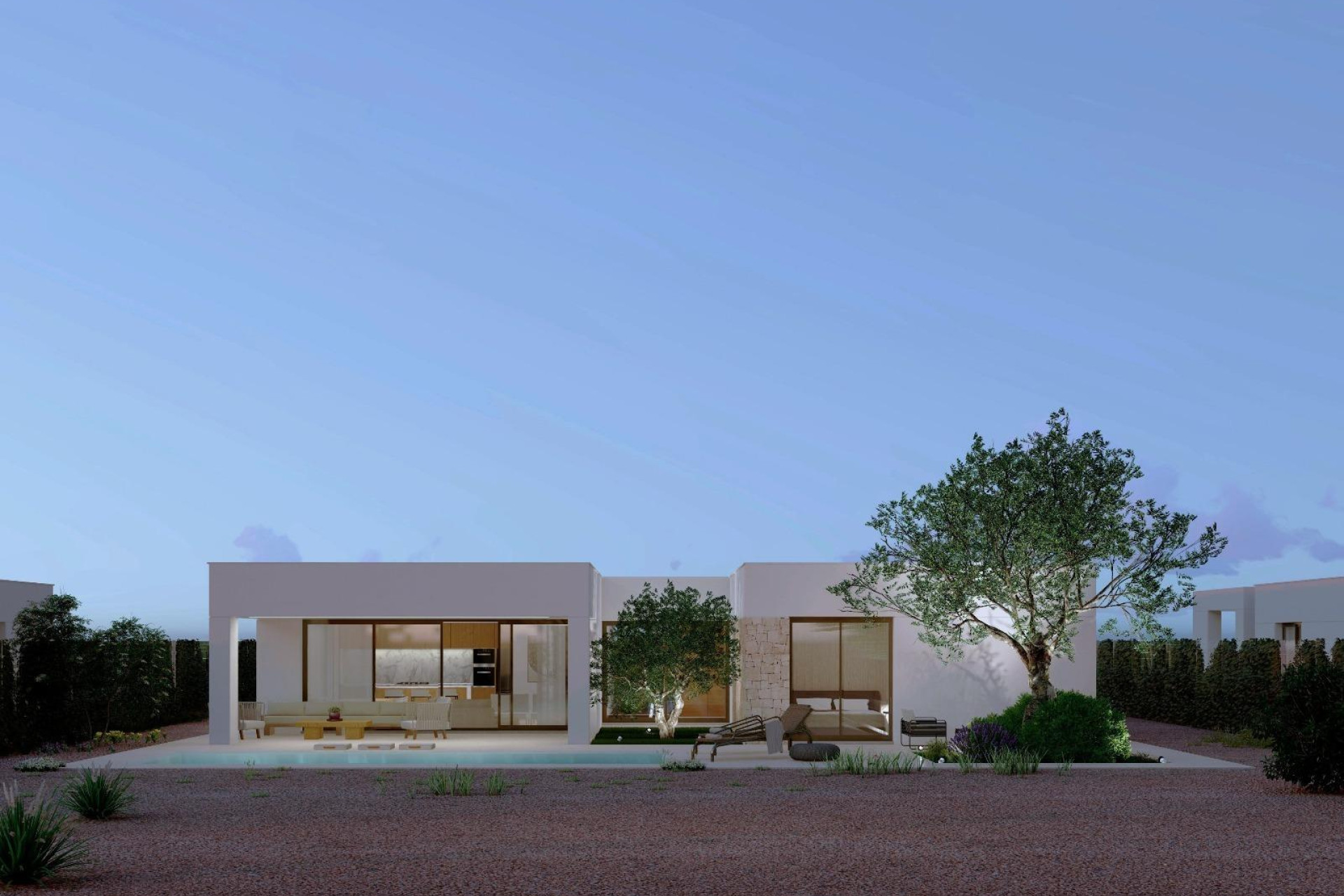 Obra nueva - Villa independiente - Fuente Álamo - Hacienda del Alamo