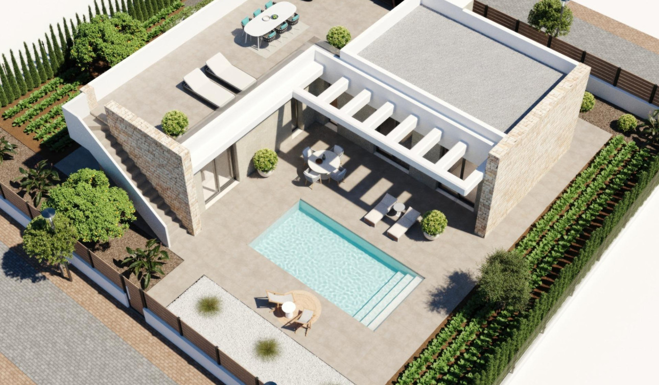 Obra nueva - Villa independiente - Fuente Alamo - Hacienda del Alamo