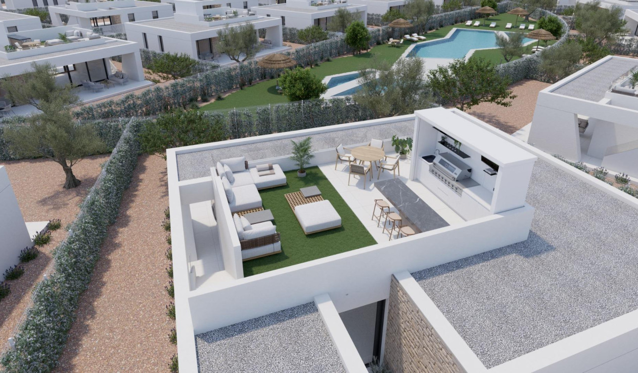 Obra nueva - Villa independiente - Fuente Alamo - Hacienda del Alamo