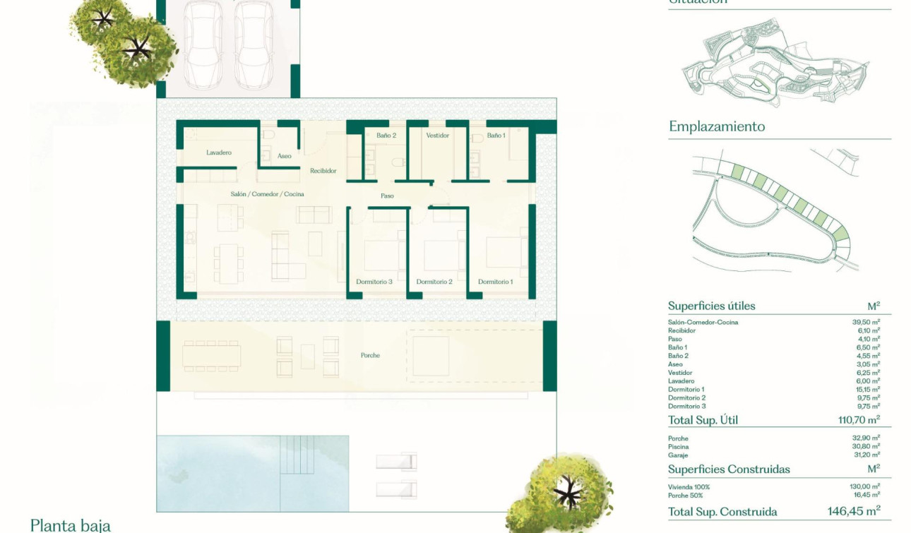 Obra nueva - Villa independiente - Fuente Alamo - Hacienda del Alamo