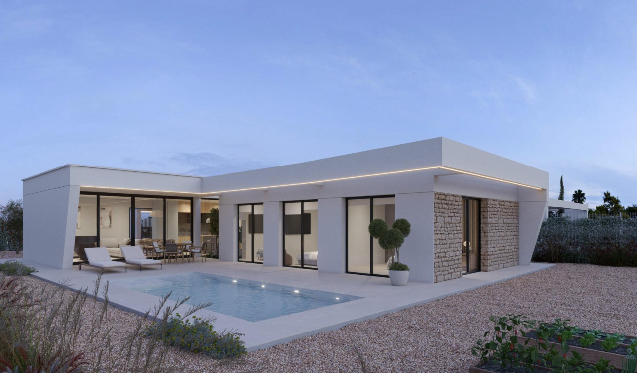 Obra nueva - Villa independiente - Fuente Alamo - Hacienda del Alamo