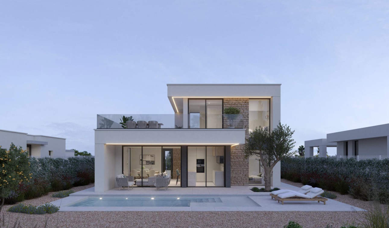 Obra nueva - Villa independiente - Fuente Alamo - Hacienda del Alamo