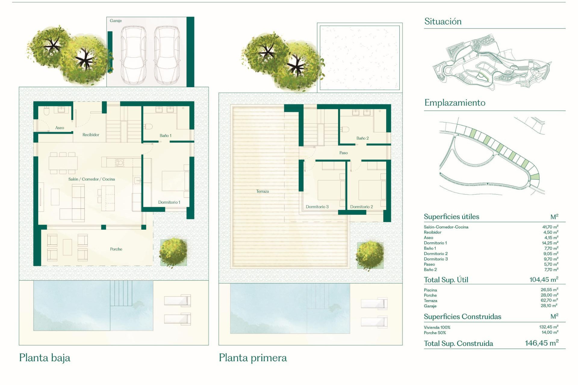 Obra nueva - Villa independiente - Fuente Alamo - Hacienda del Alamo