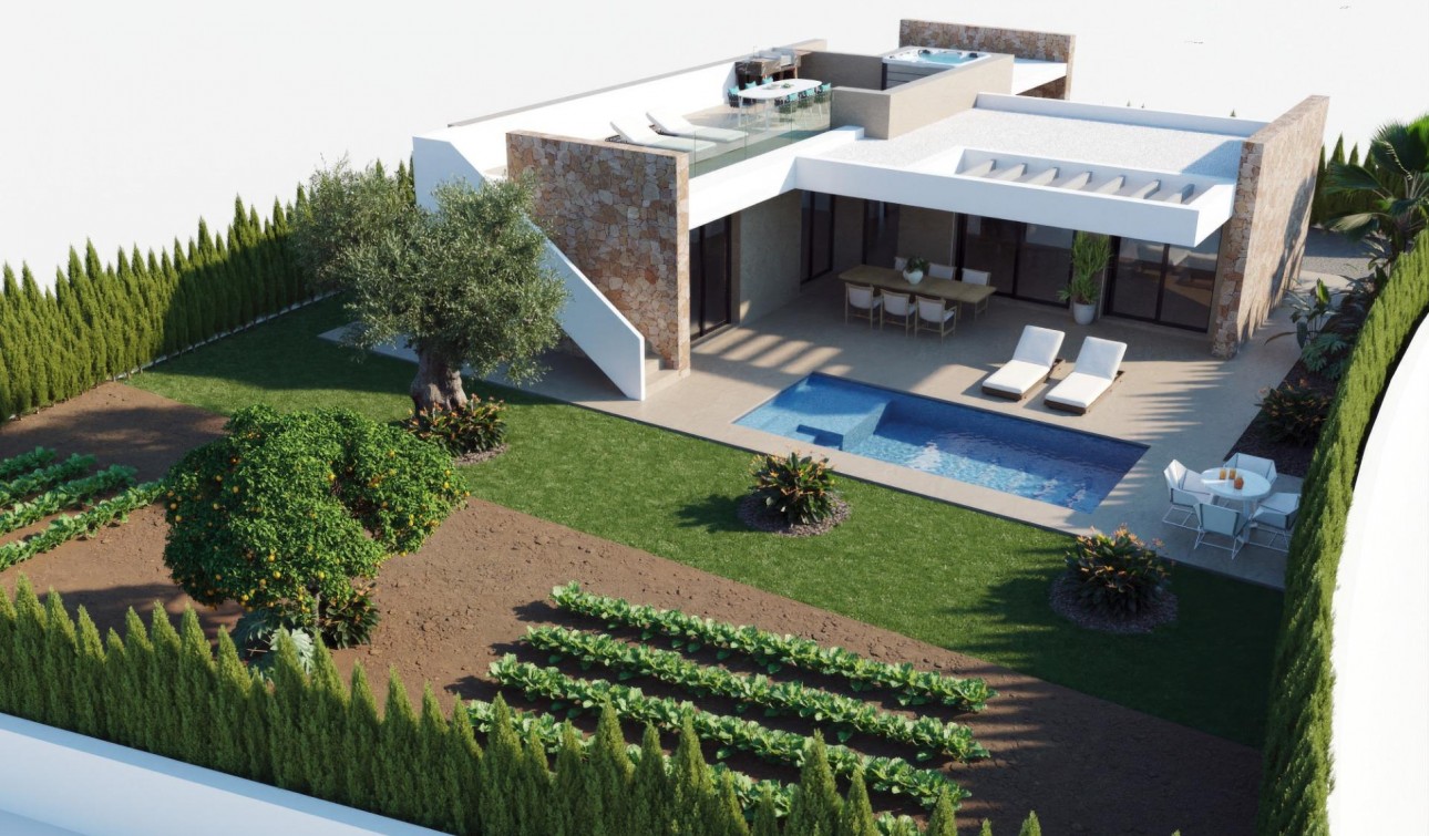 Obra nueva - Villa independiente - Fuente Alamo - Hacienda del Alamo