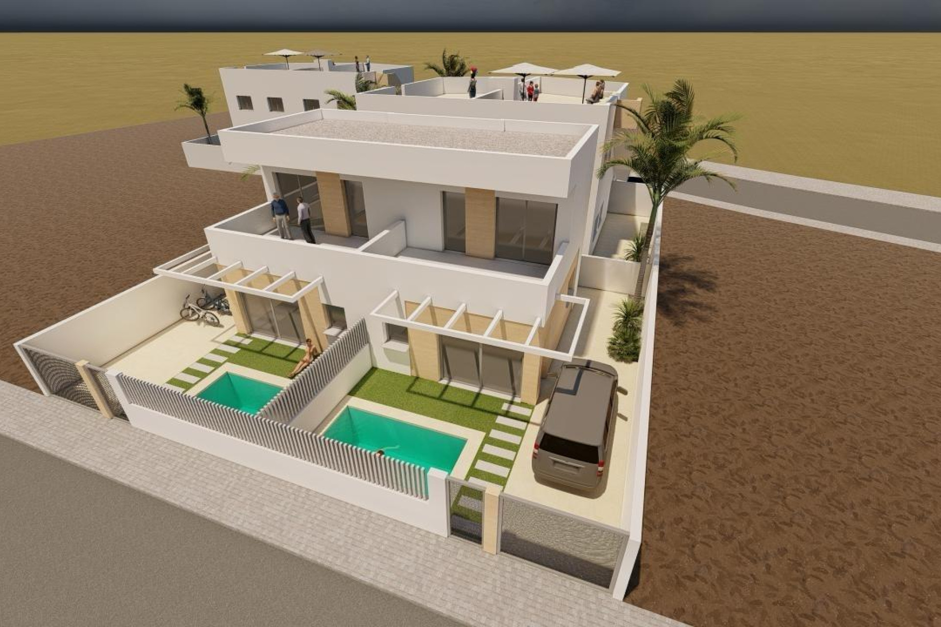 Obra nueva - Villa independiente - Mazarron - Mar De Plata