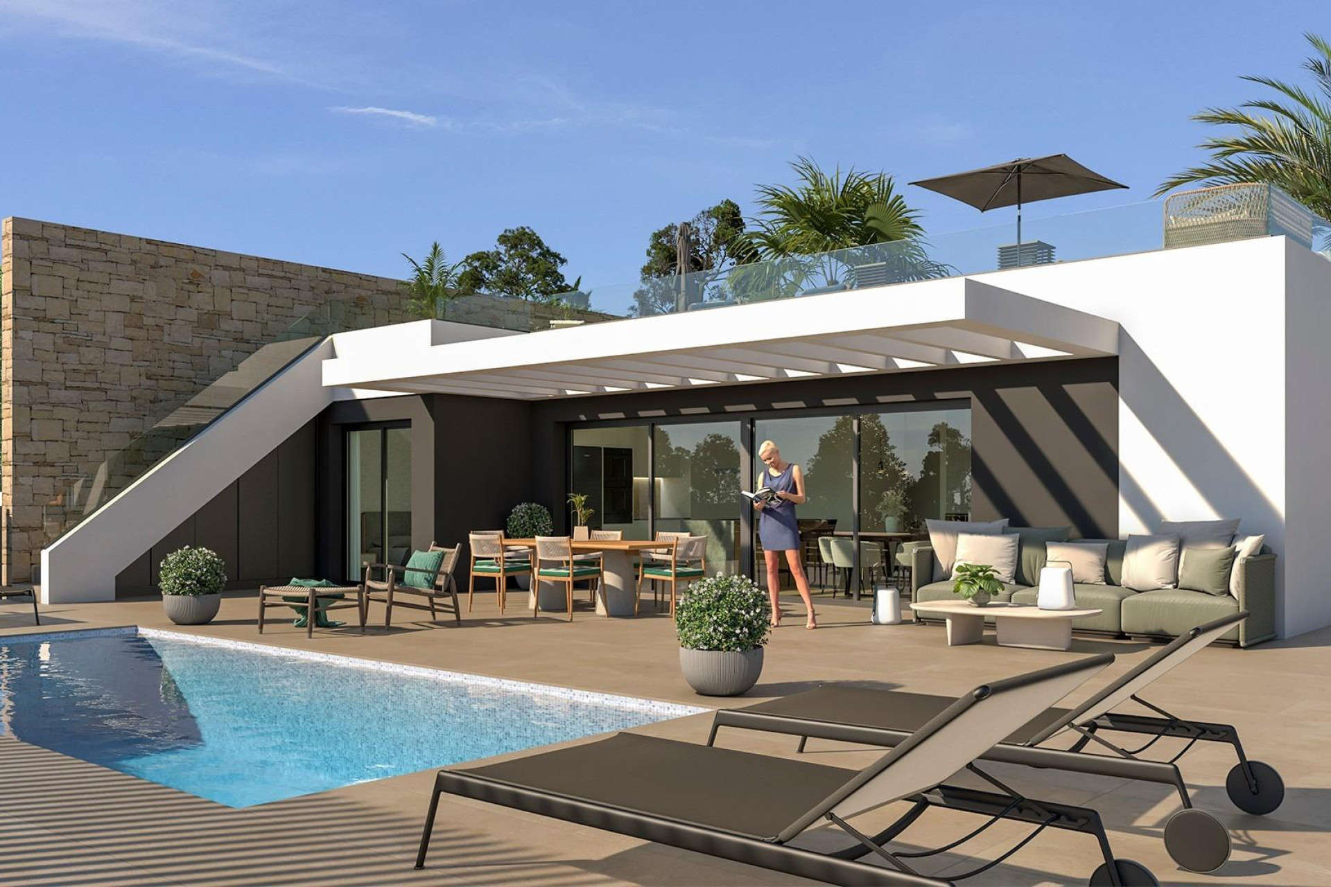 Obra nueva - Villa independiente - Mutxamel - Cotoveta