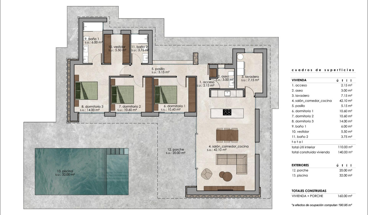 Obra nueva - Villa independiente - Pinoso - Lel