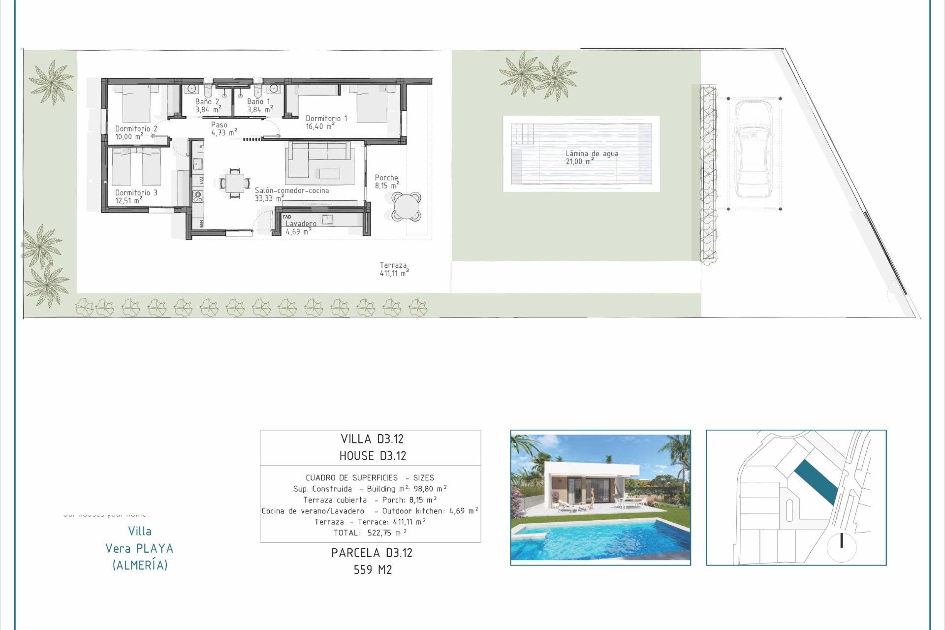 Obra nueva - Villa independiente - Vera - Pueblo Salinas