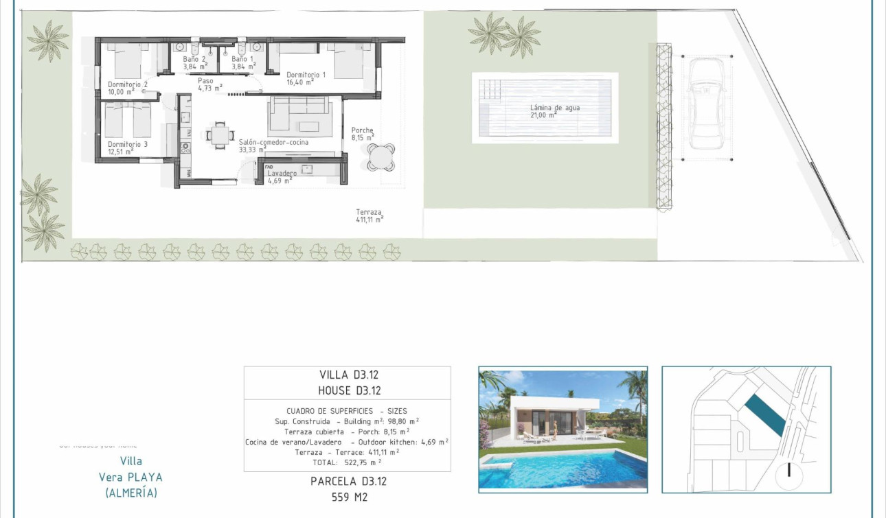 Obra nueva - Villa independiente - Vera - Pueblo Salinas