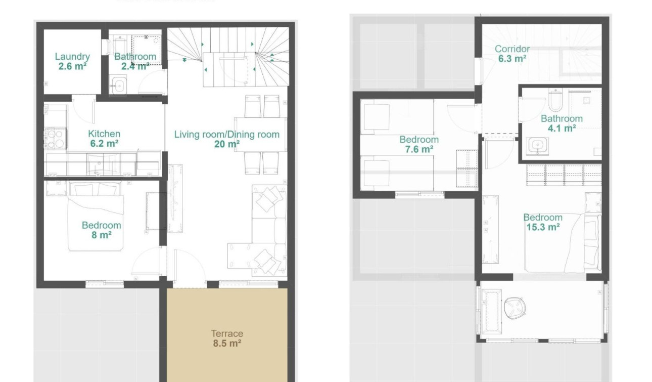 Resale - Town House - Orihuela - Urbanización Perla del Mar