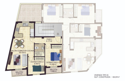 Nieuwbouw Woningen - Appartement / Flat - Jacarilla - pueblo