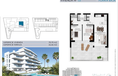 Nieuwbouw Woningen - Appartement / Flat - Pilar de la Horadada - Mil Palmeras