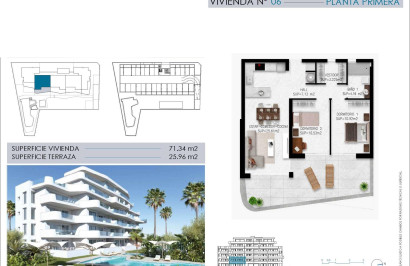 New Build - Apartment / Flat - Pilar de la Horadada - Mil Palmeras