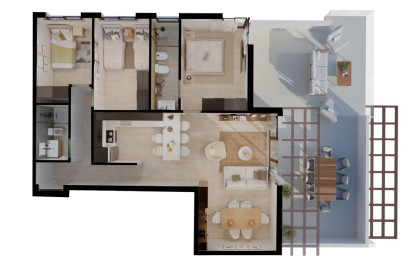 New Build - Apartment / Flat - Vera - Vera Playa